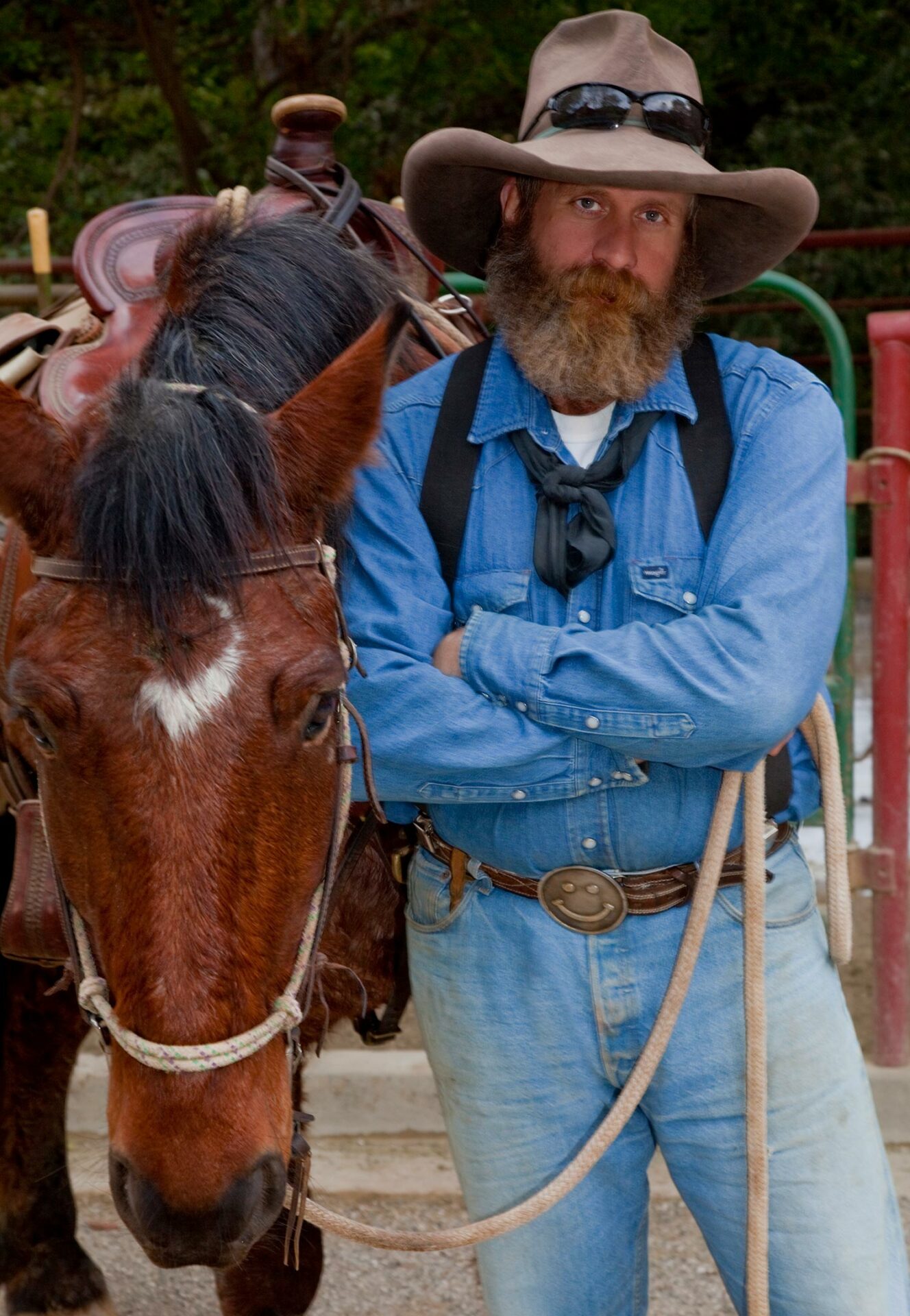 A man wearing a cowboy hat.